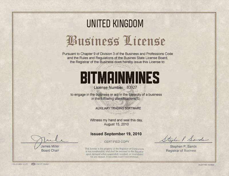 certificate